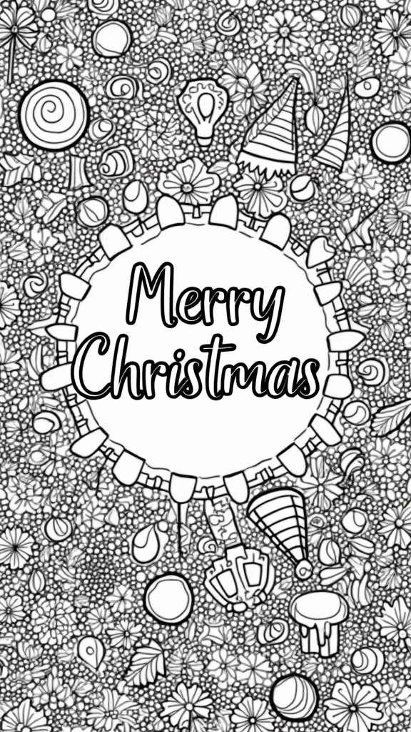 joyeux noël coloriage pour adultes